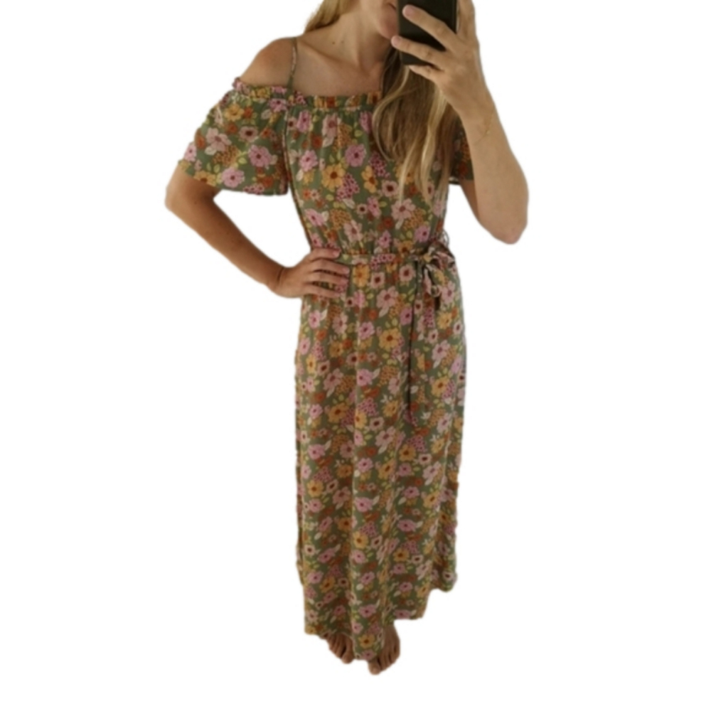 Monteu los Angeles Floral Maxi Dress small - Picture 13 of 13